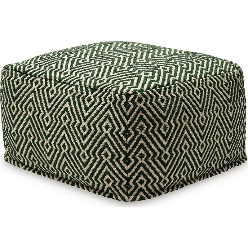 King - size mattresses for spacious master bedroomsAbacy Pouf - Green/Ivory