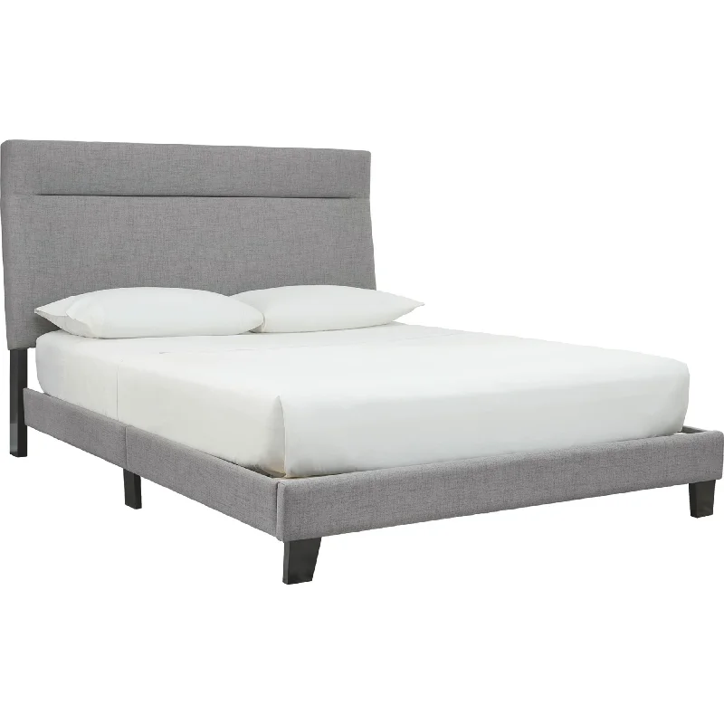 Latex mattresses with natural bounce and breathabilityAdelloni Queen Upholstered Bed - Gray