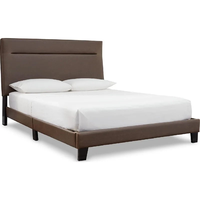 Bamboo - charcoal infused mattresses for odor absorptionAdelloni Upholstered Platform Bed - Brown