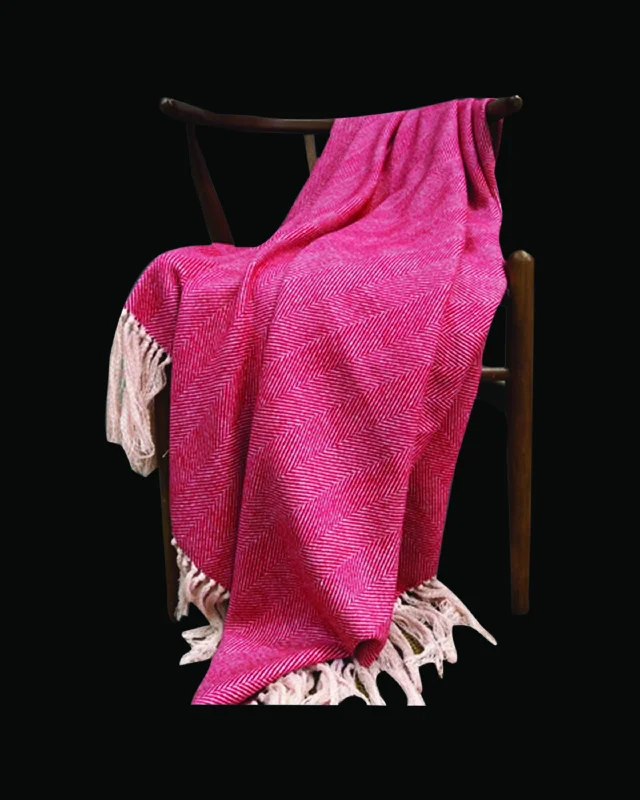 King - size blankets to cover large beds comfortablyAsteria Pink Throw & Blanket