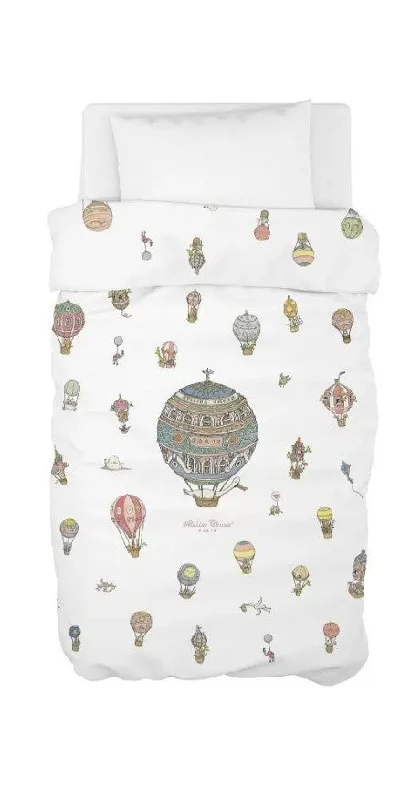 Flannel duvet covers for warmth in cold weatherAtelier Choux Hot Air Balloons Duvet Cover Twin