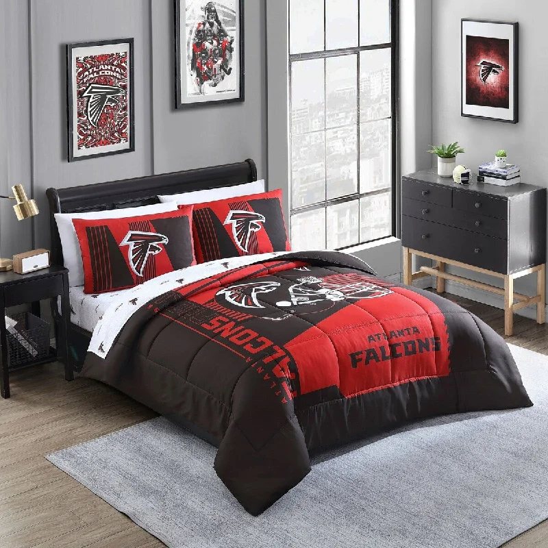 Bamboo - fiber - filled comforters with antibacterial and breathable qualitiesAtlanta Falcons NFL Licensed "Status" Bed In A Bag Comforter & Sheet Set