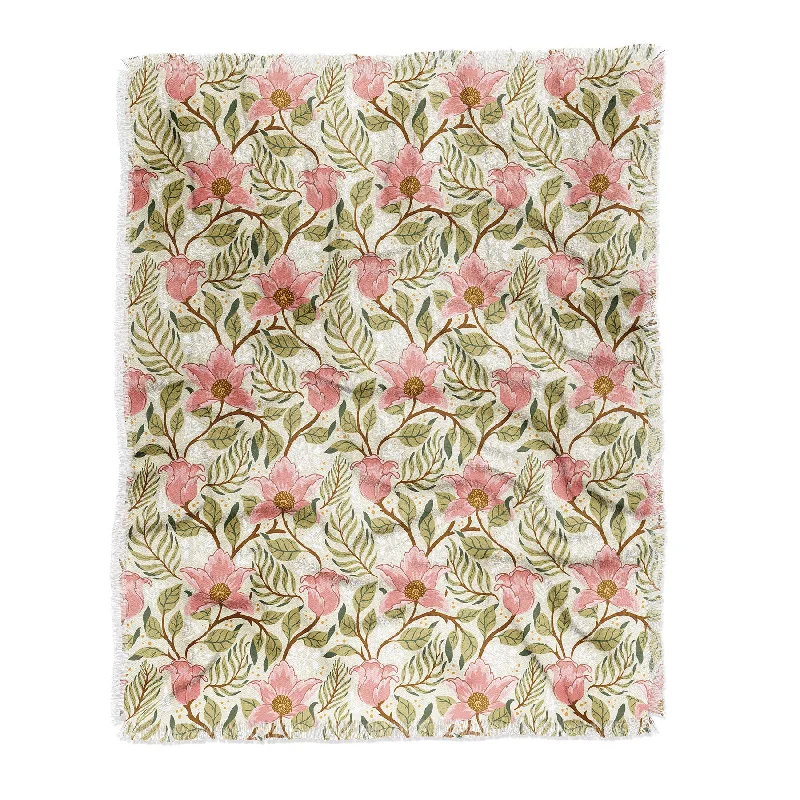 Chenille blankets with a thick and fuzzy textureAvenie Cottage Garden Ii Throw Blanket