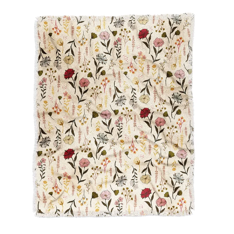 Queen - size blankets for standard - sized bedsAvenie Cottage Garden Iv Throw Blanket