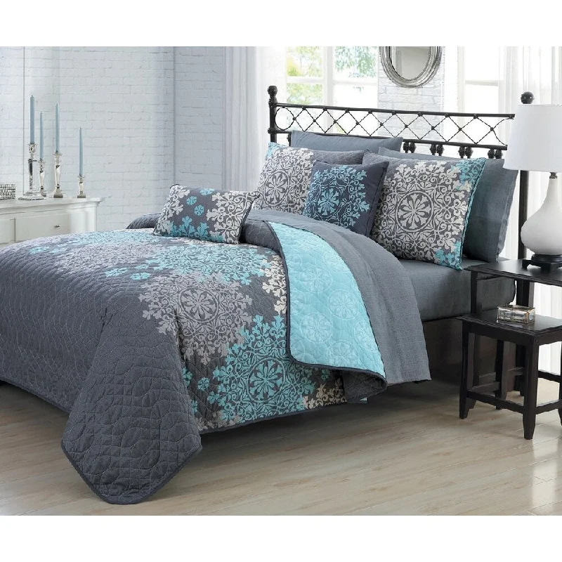 King - size comforters to fit large king - sized beds perfectlyAvondale Manor Amber 9pc Quilt Set