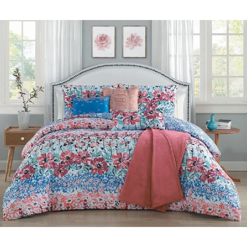 King - size comforters to fit large king - sized beds perfectlyAvondale Manor Carla 7-piece Comforter Set with Bonus Throw