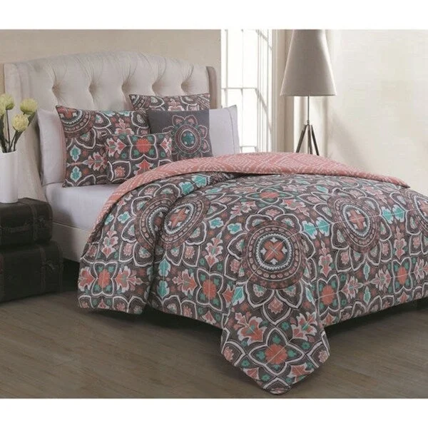 Microfiber - filled comforters that are lightweight and easy to care forAvondale Manor Ibiza 5-piece Comforter Set