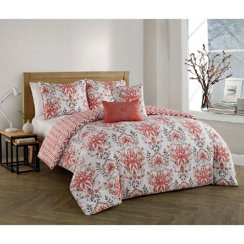 Duck down comforters with a softer feel and good warmth retentionAvondale Manor Tabitha 5-piece Comforter Set