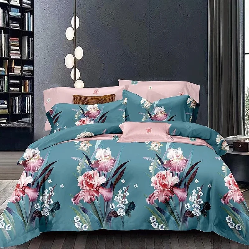 Cotton - filled comforters for a breathable and natural sleep experienceAzul Floral 2/3 pc Comforter Set