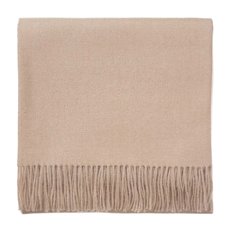 Synthetic fiber blend blankets for a budget - friendly choiceArica Alpaca Blanket [Beige]