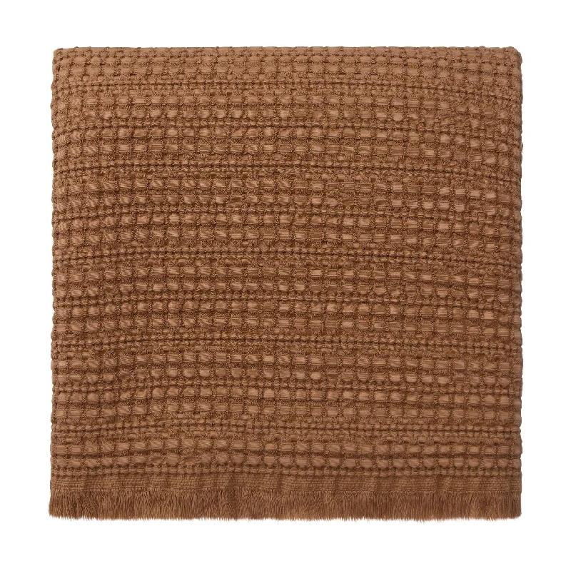 Alpaca wool blankets for a hypoallergenic and warm optionAnuda Cotton Blanket [Conker]