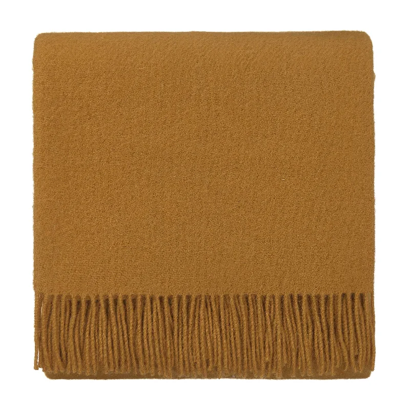 Rayon from bamboo blankets for a silky and breathable feelMiramar Blanket [Mustard]