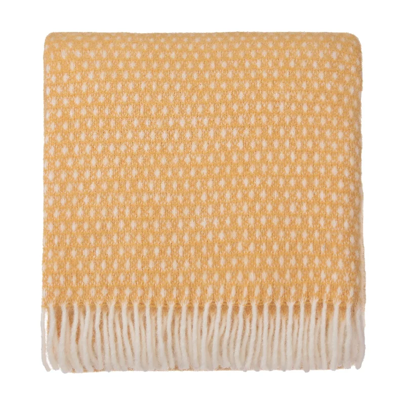 Cashmere blankets for ultimate softness and luxuryOsele Wool Blanket [Mustard/Off-white]