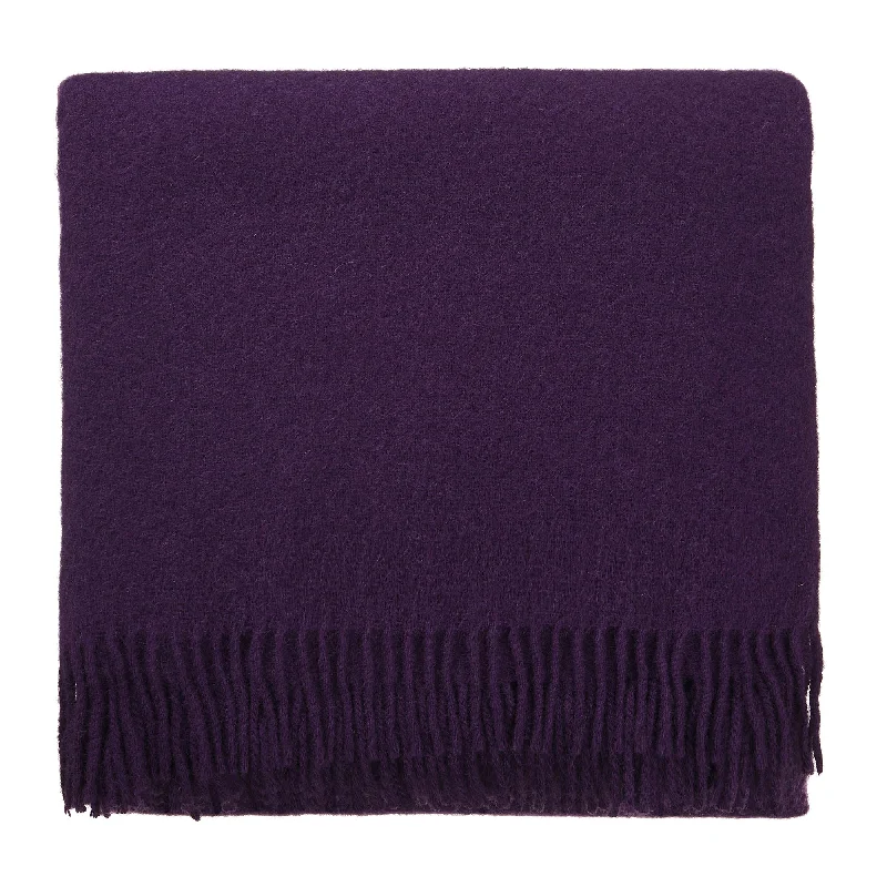 Cotton blankets for breathability and a lightweight feelMiramar Wool Blanket [Purple]