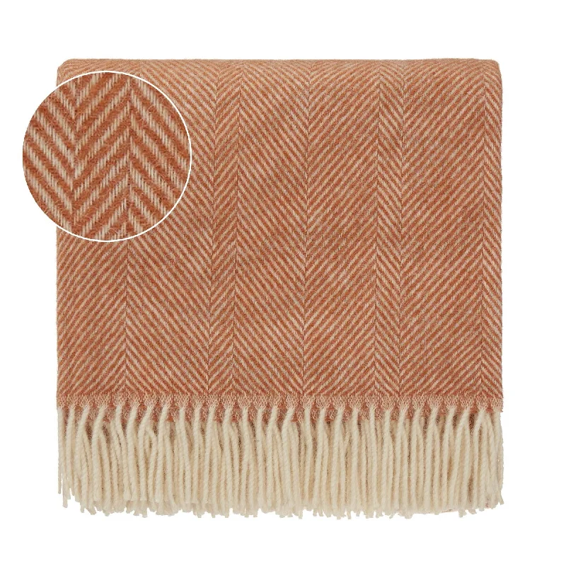 Synthetic fiber blend blankets for a budget - friendly choiceSalantai Wool Blanket [Terracotta/Cream]