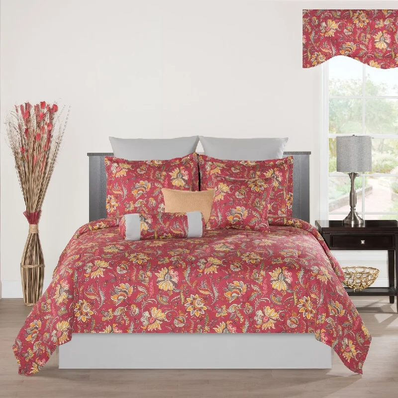 Wool - filled comforters with natural moisture - wicking and temperature - regulating featuresBordeaux traditional floral comforter set