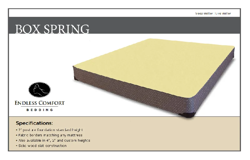 Bamboo - charcoal infused mattresses for odor absorptionBox Spring