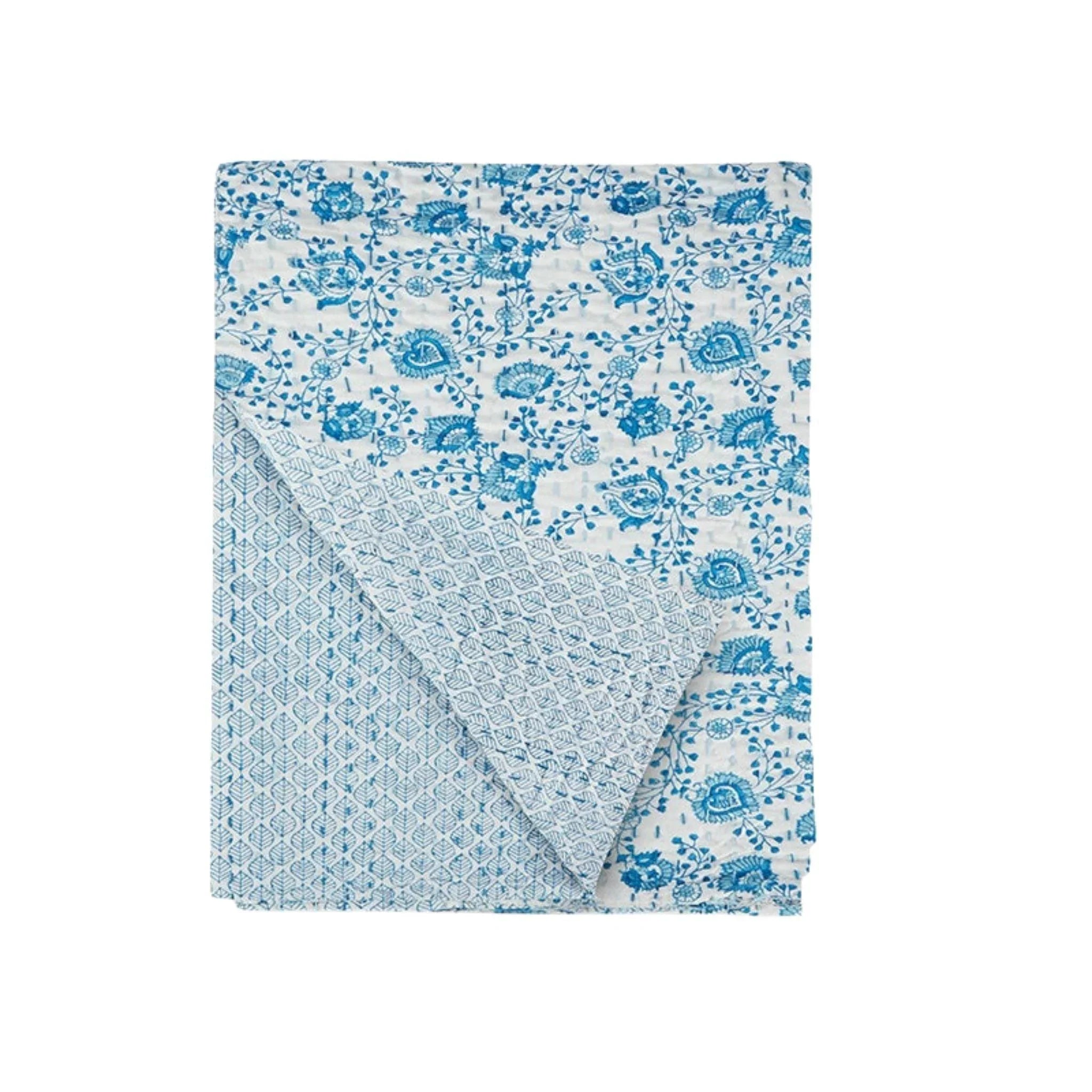 Fleece blankets for a cozy and plush textureKaemon Blue & White Throw Blanket