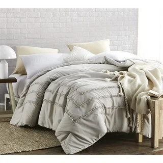 Microfiber - filled comforters that are lightweight and easy to care forBYB Silver Birch Border Ruffles - Handcrafted Series - Oversized Comforter