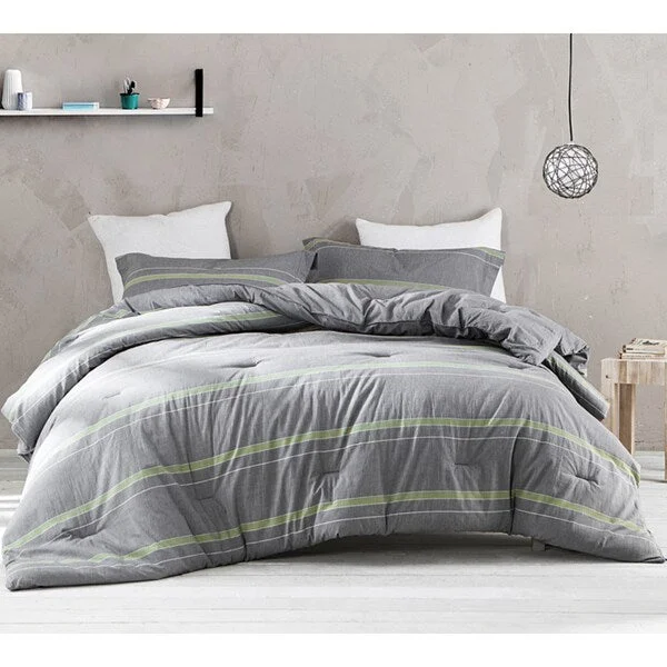 Queen - size comforters for standard queen - sized mattressesBYB Tungsten Lime Comforter (Shams Not Included)