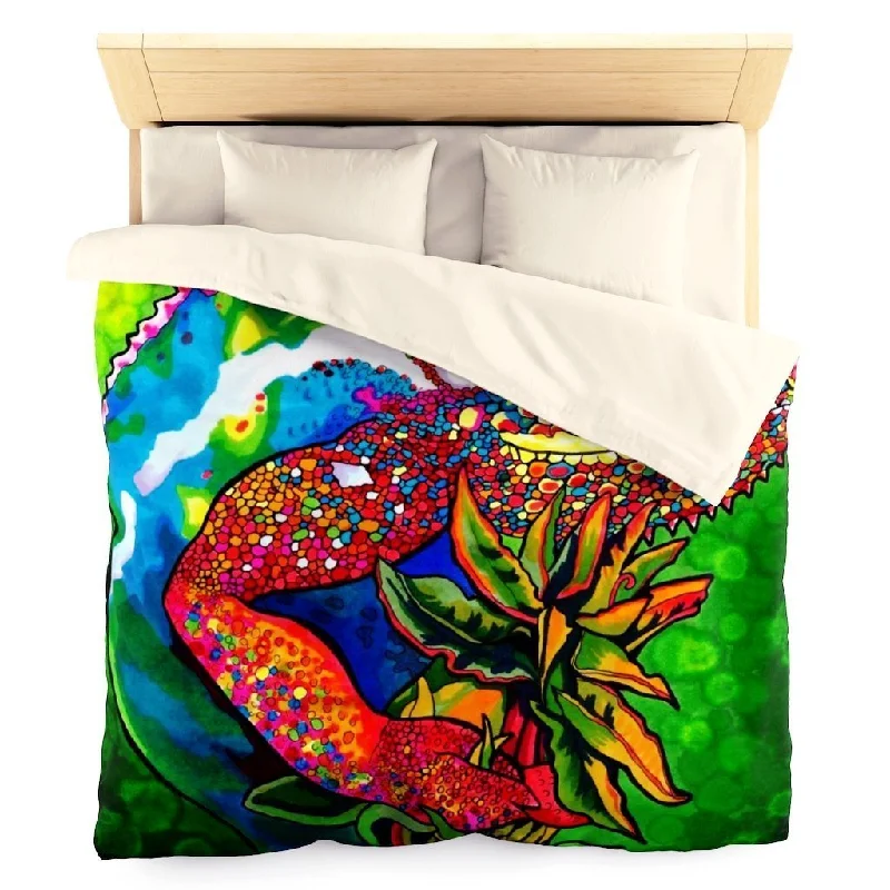 Teen - room duvet covers with trendy and age - appropriate patternsCapricious Chameleon Duvet