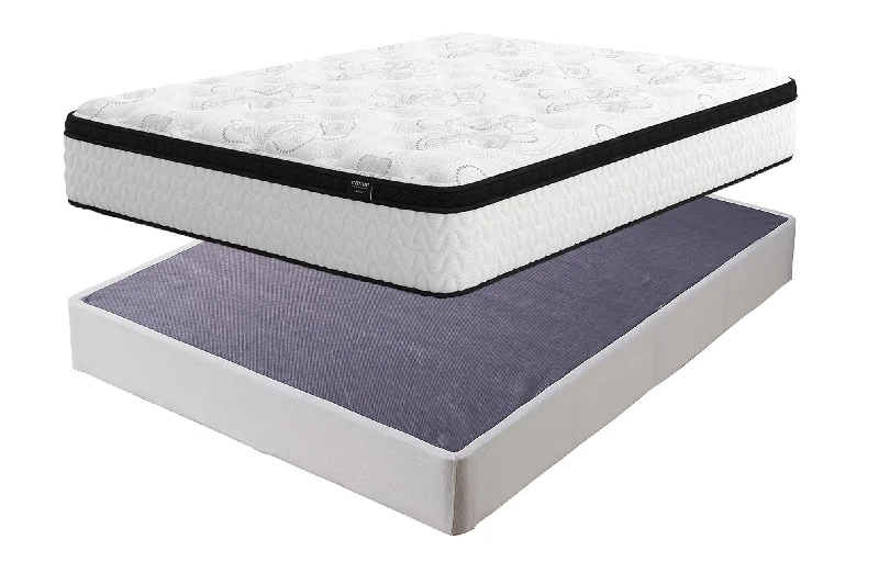 Hybrid mattresses combining foam and innerspring technologyChime 12 Inch Hybrid Mattress with Foundation