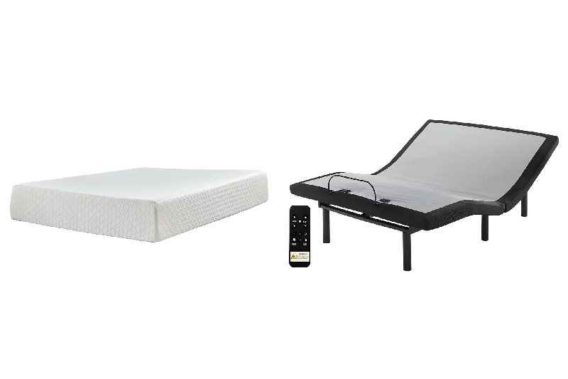 King - size mattresses for spacious master bedroomsChime 12 Inch Memory Foam Mattress with Adjustable Base