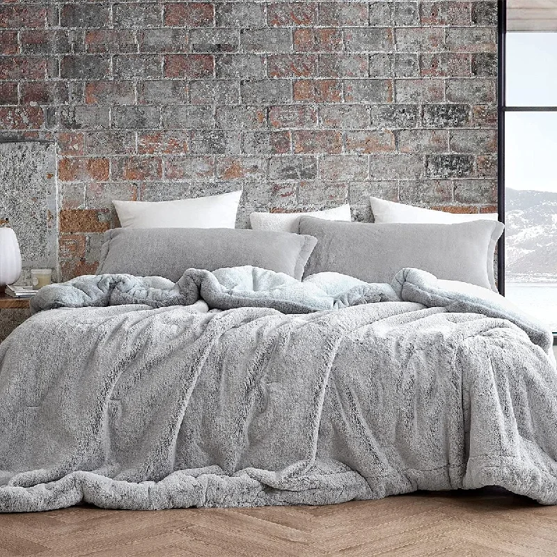 Synthetic - filled comforters like polyester for affordability and hypoallergenic propertiesChunky Bunny - Coma Inducer® Oversized Comforter Set - Glacier Gray