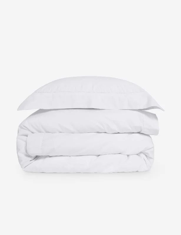 Hypoallergenic duvet covers for allergy - prone individualsClassico Hemstitch Cotton Sateen Duvet Set by Pom Pom at Home