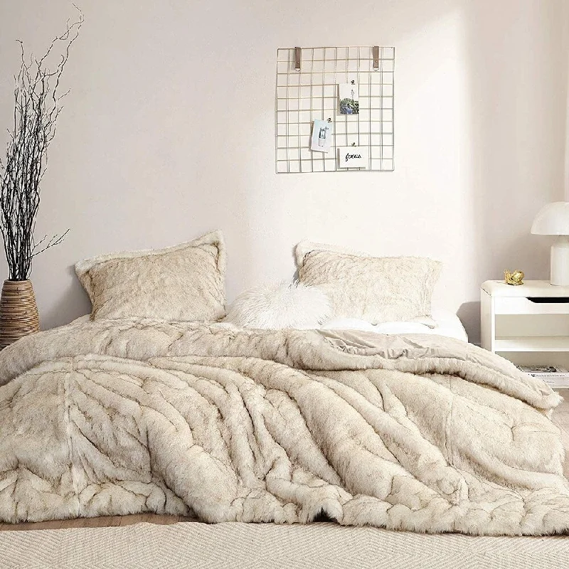 Latex - filled comforters with a bouncy texture and good supportComa Inducer Oversized Comforter Set - Spirit Bear - Tundra Beige