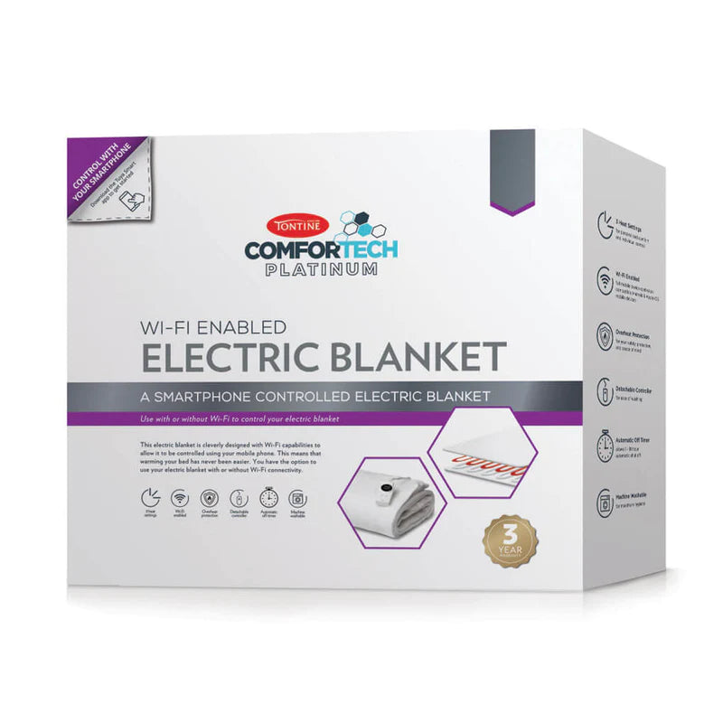 King - size blankets to cover large beds comfortablyComfortech Wi-Fi Electric Blanket by Tontine