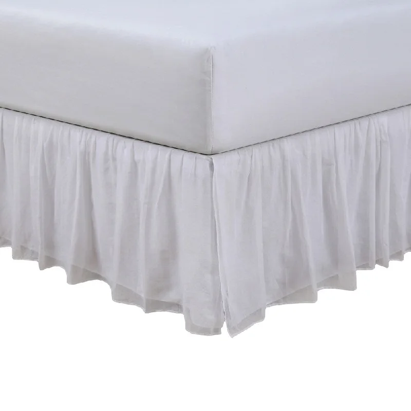 Cotton Voile Ivory 15-inch Bed Skirt