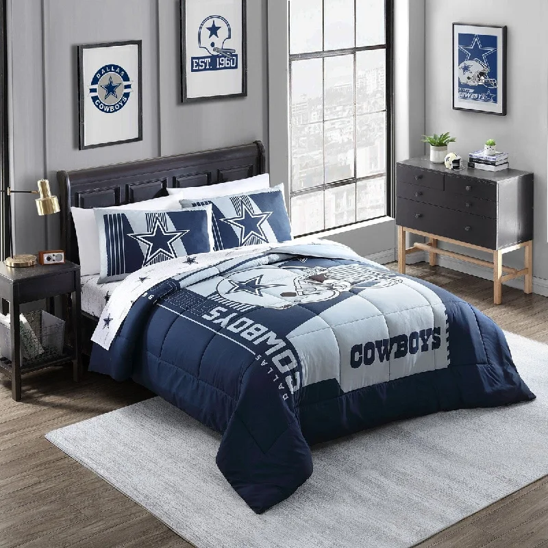 Synthetic - filled comforters like polyester for affordability and hypoallergenic propertiesDallas Cowboys NFL Licensed "Status" Bed In A Bag Comforter & Sheet Set