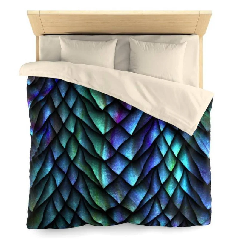 Flannel duvet covers for warmth in cold weatherDosed Dragon Scale Duvet