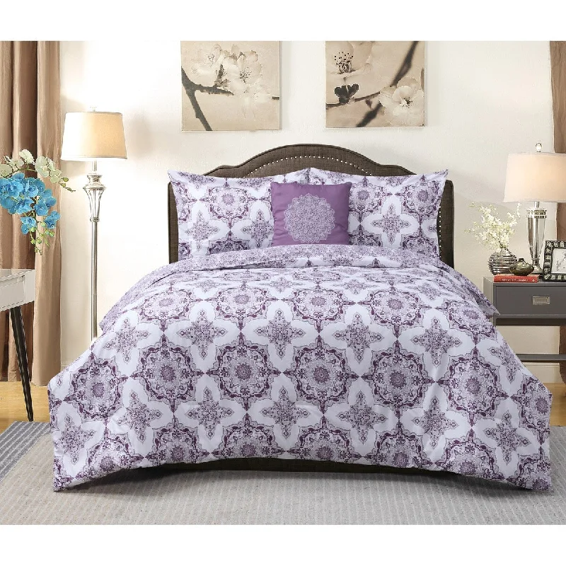 Microfiber - filled comforters that are lightweight and easy to care forDustin 4-piece Comforter Set