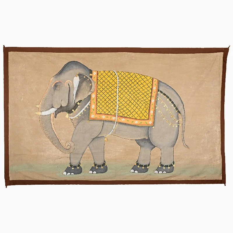 Button - closure duvet covers for a classic and secure fasteningElephant with Yellow Howdah Tapestry