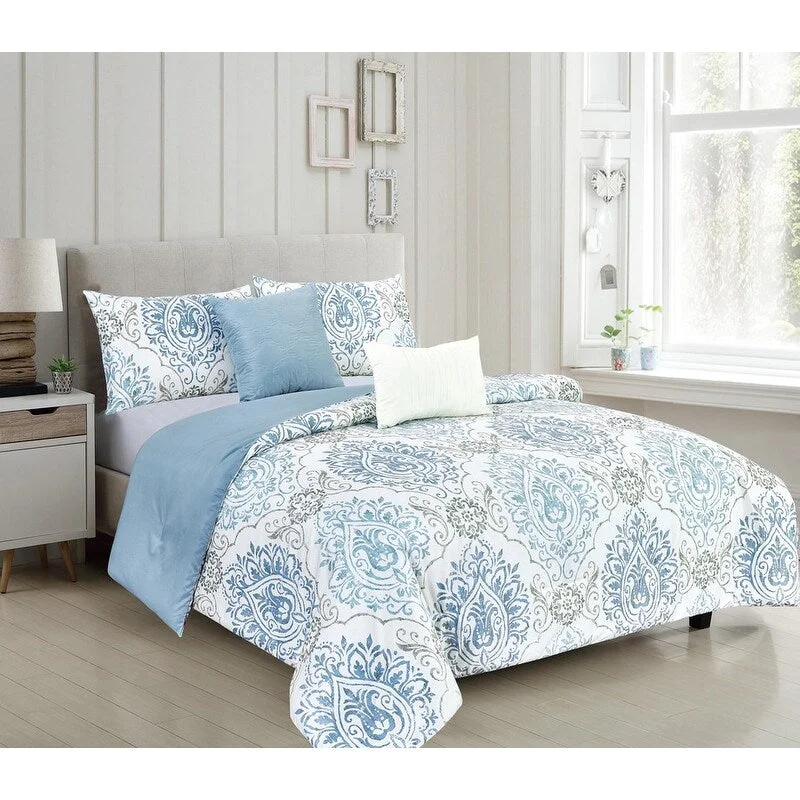 Cotton - filled comforters for a breathable and natural sleep experienceFabiola 5-Piece Reversible Comforter Set