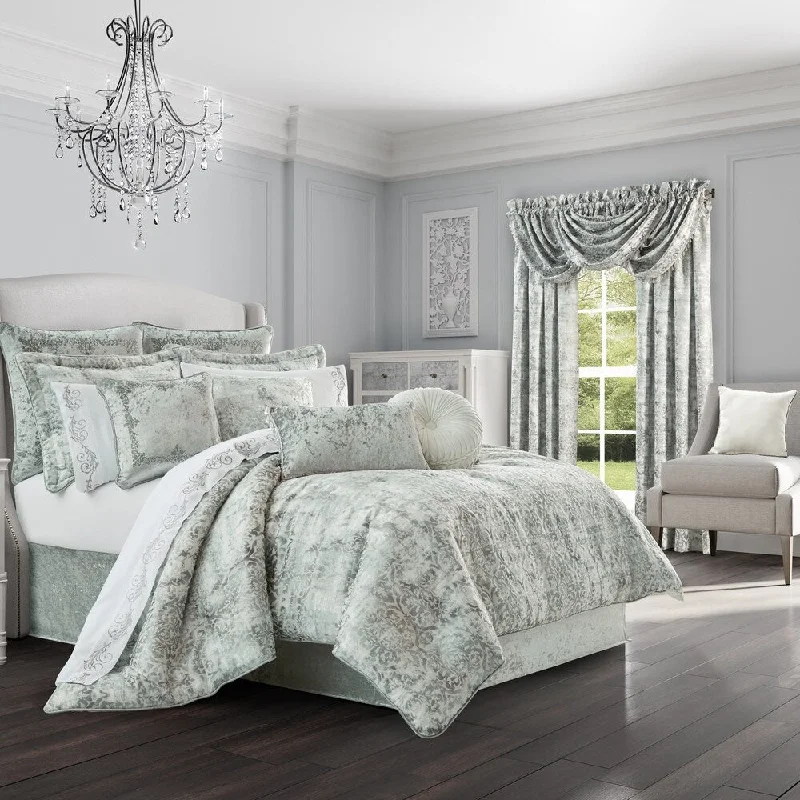 Synthetic - filled comforters like polyester for affordability and hypoallergenic propertiesFive Queens Court Donna 4 Piece Comforter Set