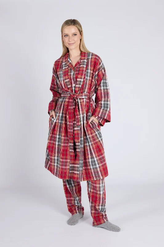 King - size blankets to cover large beds comfortablyFoxford Red Tartan Kimono