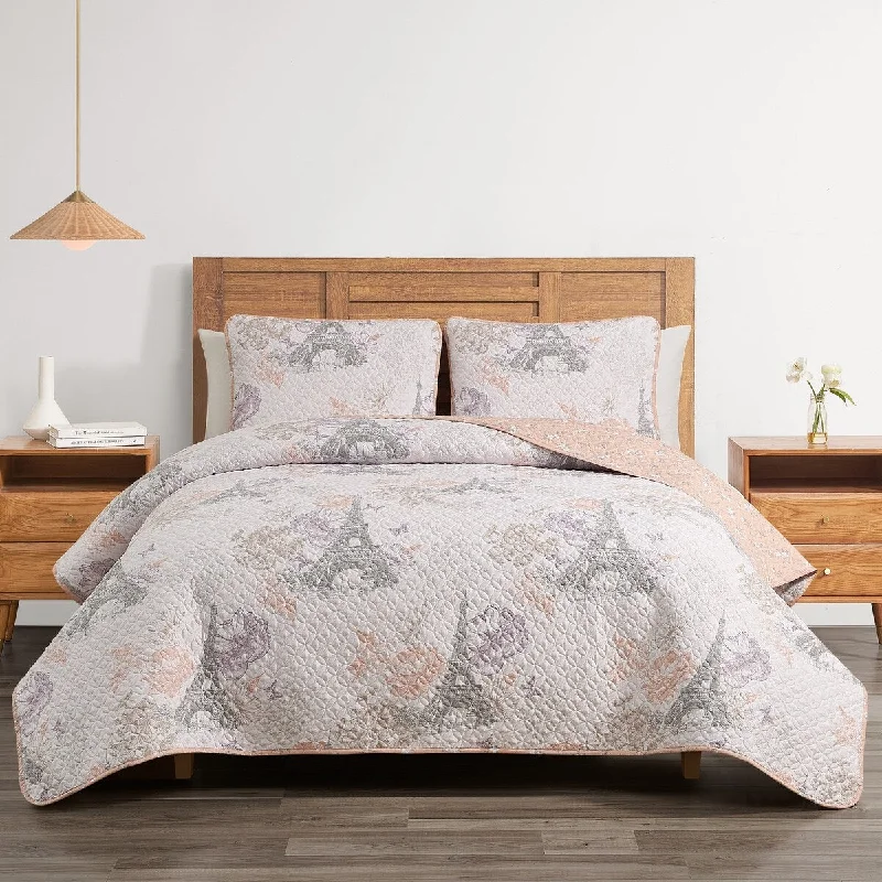 Synthetic - filled comforters like polyester for affordability and hypoallergenic propertiesFrench Riviera Quilt Set