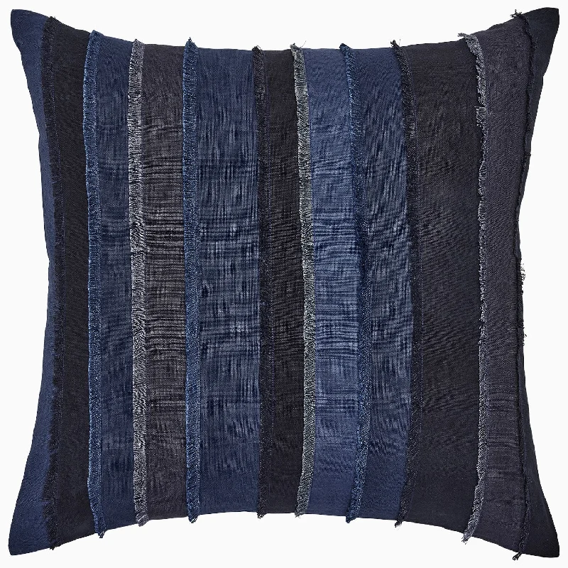 Thermal - regulating duvet covers to keep you warm in winter and cool in summerFringed Indigo Decorative Pillow