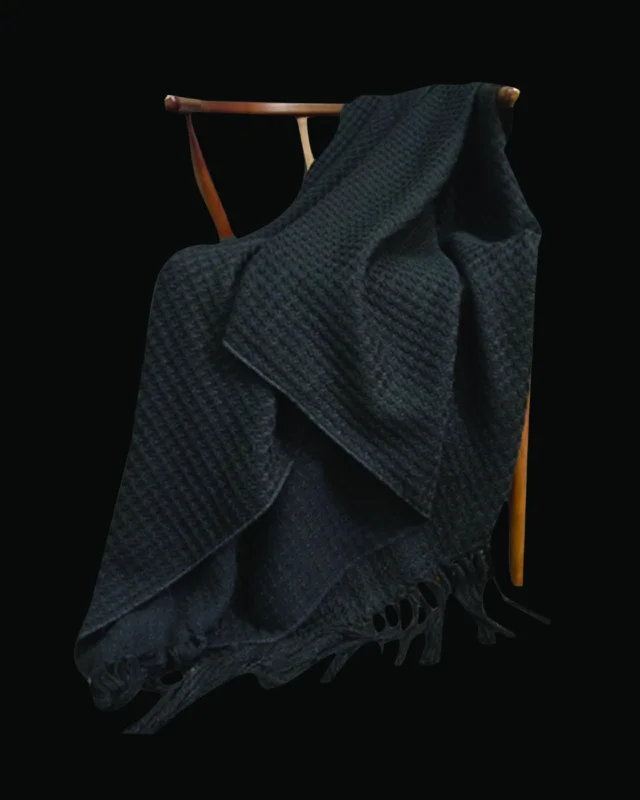 Queen - size blankets for standard - sized bedsGable Dark Grey Throw & Blanket