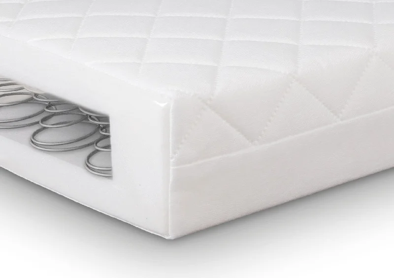 Latex mattresses with natural bounce and breathabilityGiggle Baby Fibre Spring Cotbed Mattress 140x70