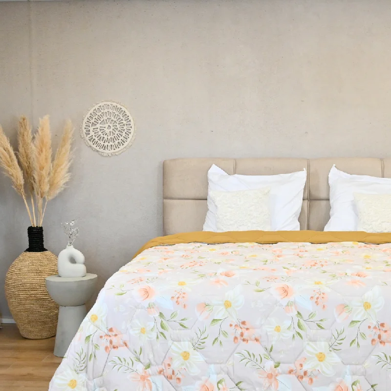 Oversized duvet covers that drape beautifully over the sides of the bed for a luxurious lookHappyDuvet Spring Flowers - Coverless Summerduvet for Warm Days