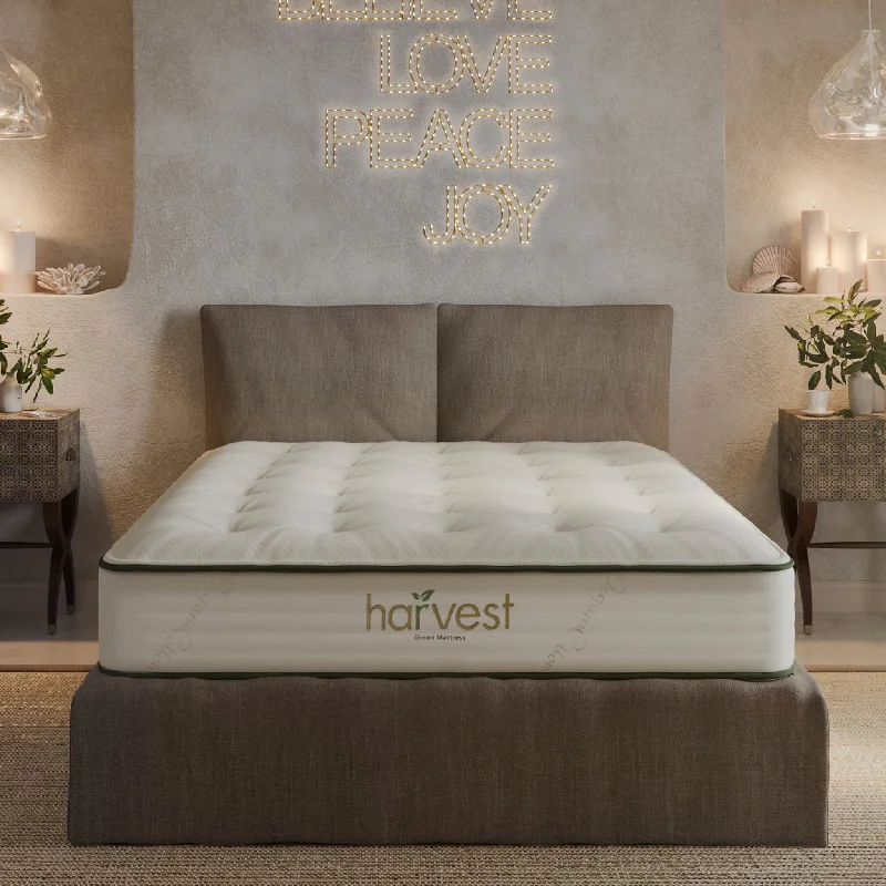 Hybrid mattresses combining foam and innerspring technologyHarvest Green Original