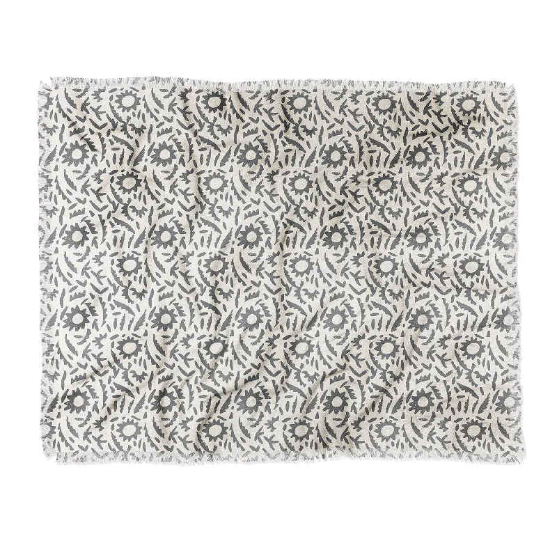 Fleece blankets for a cozy and plush textureHolli Zollinger Jules Grey Throw Blanket