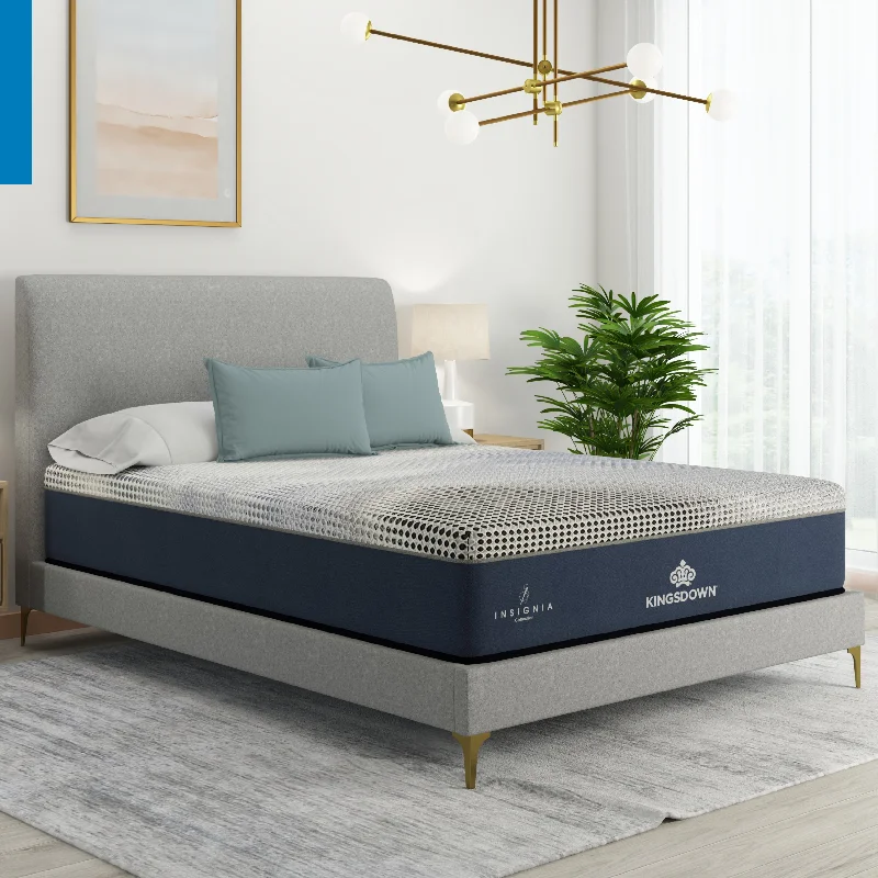 Gel - infused memory foam mattresses for cooler sleepInsignia® Cool Start Cushion Firm Smooth Top Hybrid Mattress