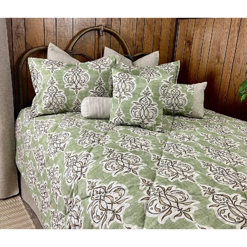 King - size comforters to fit large king - sized beds perfectlyJenna green comforter set