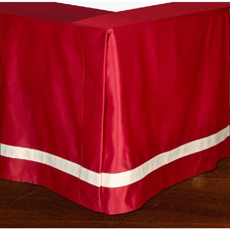 Jennifer Taylor Red Satten Woven Bedskirt