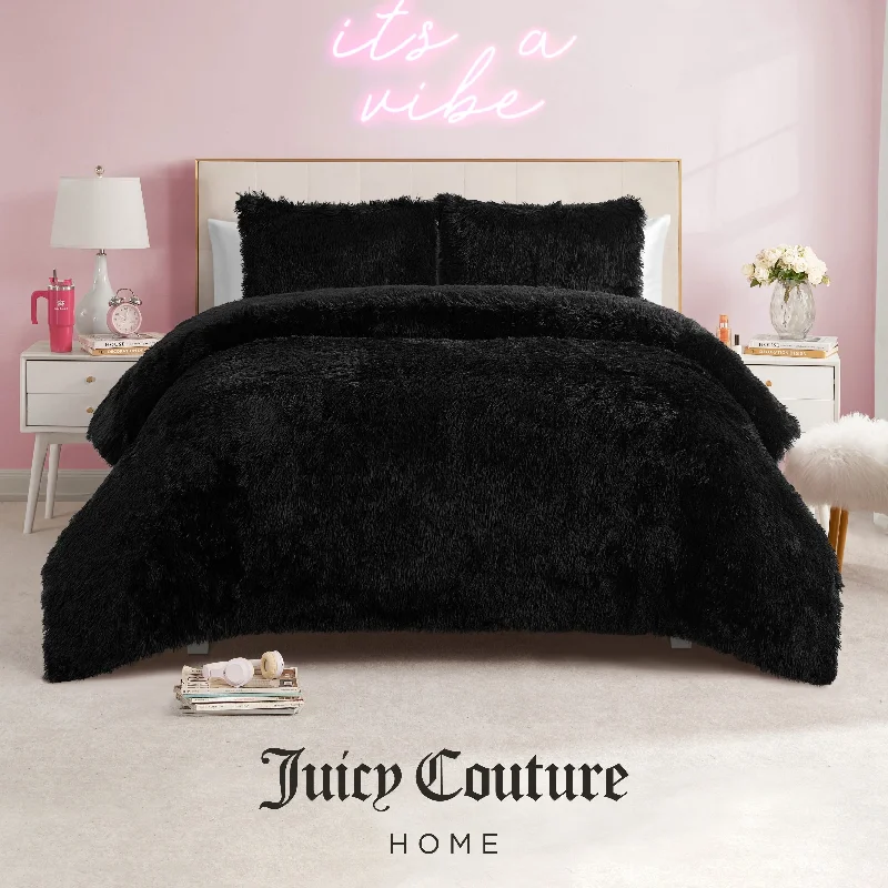 Synthetic - filled comforters like polyester for affordability and hypoallergenic propertiesJuicy Couture Shaggy Comforter Sets